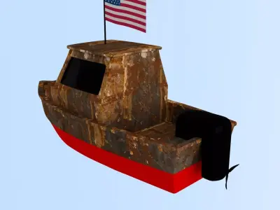 USA Fishing Boat 3D model