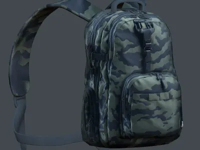 Backpack Camping Generic military human bag storqge  Low-poly 3D model purchase