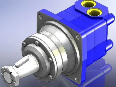  Hydraulic Orbital Motor SAUER DANFOSS OMV WHEEL Free 3D model