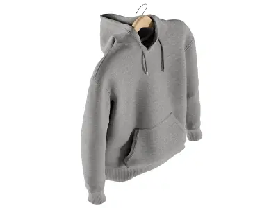 Mens Hoody 2 V2 on Hanger 3D model