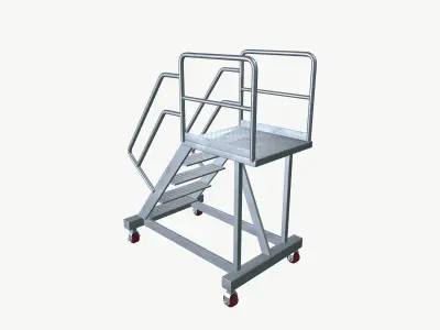 Platform Ladder Low-poly 3D model