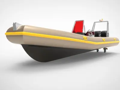 rescue boat 3D model buy