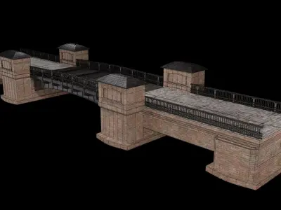 BASCULE BRIDGE PLATFORM AAA NEXT GEN PIER COLLECTION Low-poly 3D model