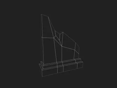 Gravestone Low-poly 3D model buy