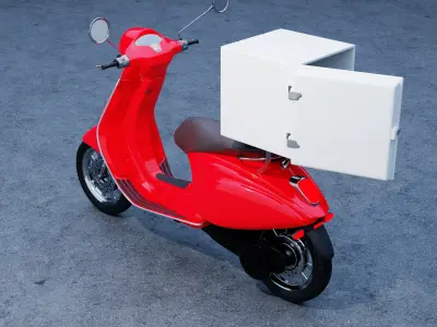 Vespa Delivery 3D model