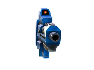 LowPoly Sci-Fi Cartoon Assault Rifle Future Low-poly 3D model get