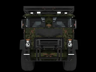 Military Vehicule KamAZ-53501 Low-poly 3D model Low-poly 3D model