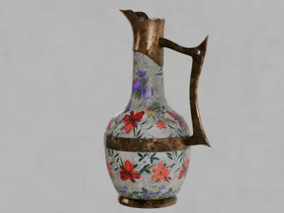 Porcelain Jug Low-poly 3D model