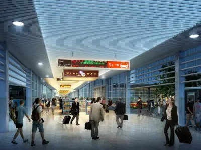 3Dmax fashion city commercial square building 394 3D model