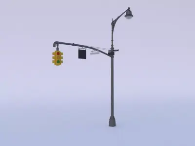 traffic lights Low-poly 3D model purchase