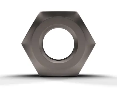Hex Nut  Low-poly 3D model