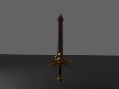Sword low-poly game ready Low-poly 3D model