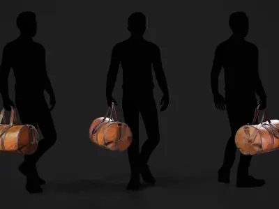Gym Bag Asset Pack - Game-Ready and High Poly with Marvelous Low-poly 3D model