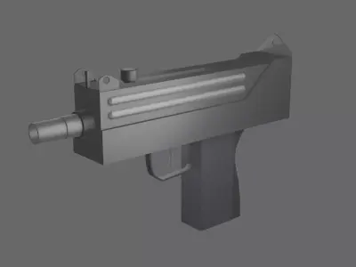 Low-poly MAC-10 Low-poly 3D model