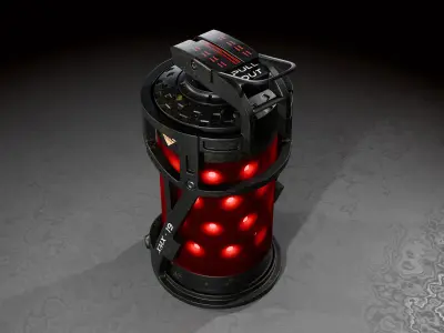 Futuristic hand grenade 3D model