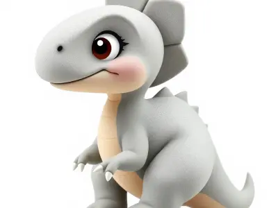Cartoon Dinosaur Model Pack for Games and Animation Low-poly 3D model