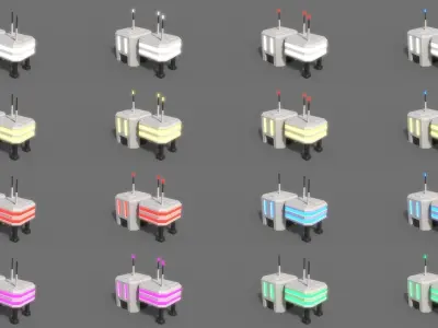 PBR Sci-Fi Building A16 Low-poly 3D model