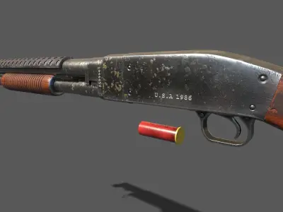 Shotgun 3D Model 3D model purchase