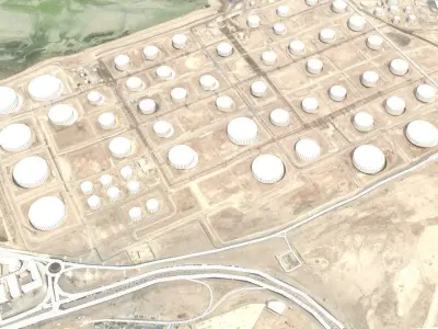 Petroleum Storage Tanks Sitra  Bahrain Industrial area Free 3D model
