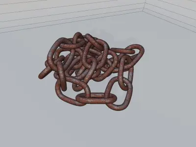 Old Rusty Chain on the ground Texture