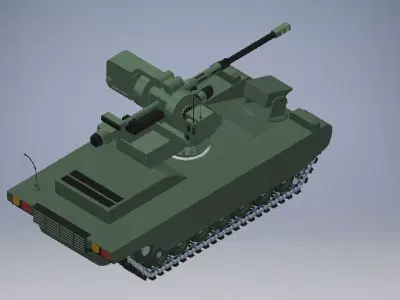 Robotic mini tank 3d model  3D model