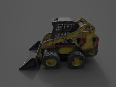Skid Steer Loader Low-poly 3D model purchase