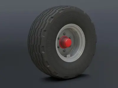Wheel for tractor trailer PTS Free low-poly 3D model