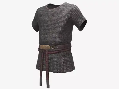 Ancient Armor ChainMail 3D Model Game Ready PBR Low Poly Low-poly 3D model