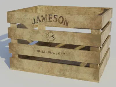Old Fruit Crate - Low-poly PBR Low-poly 3D model