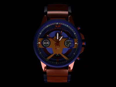 3D Watch with face 3D model