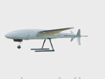Hermes UAS Model with Aerodynamic Aesthetic Low-poly 3D model