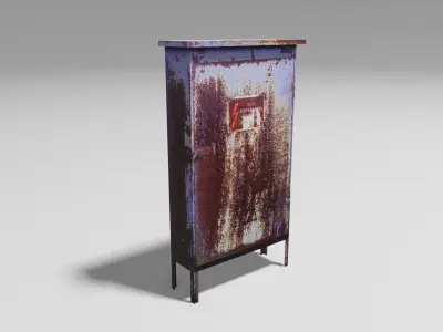Abandoned Transformer Box Low-poly 3D model