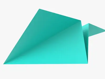Paper airplane 01 3D model