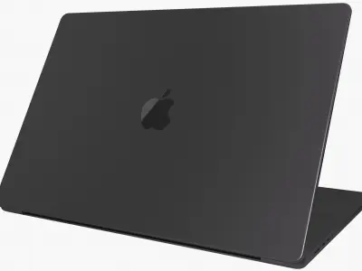 Apple MacBook Pro 16 M5 2025 Space Black Rigged 3D model
