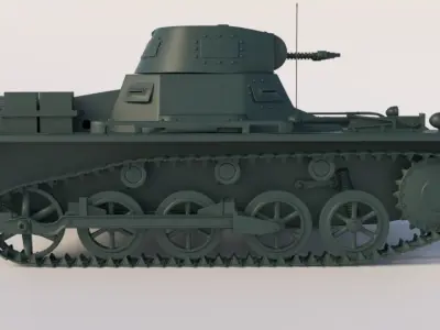 Panzerkampfwagen german tank 3D model