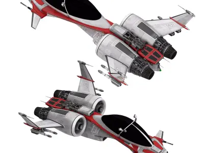 military unmanned aerial vehicle  Low-poly 3D model