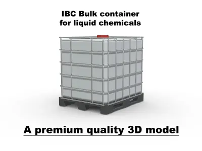 IBC Bulk container for liquid chemicals 3D model