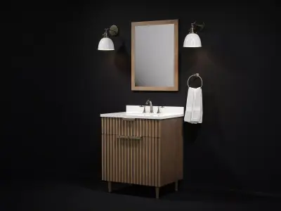 OVE Apollo AL30 Brushed gold handles Lowes 3D model