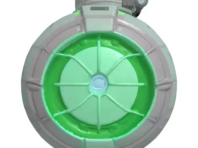 Futuristic Plasma Grenade 3D Model 3D model