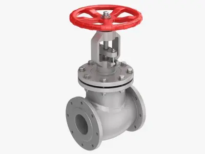 Gate Valve Low-poly 3D model purchase