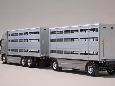 Livestock Tandem Truck 3D model
