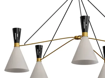 Ramsey 5 Light Round Chandelier By Arhaus 3D model