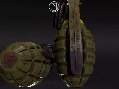 Grenade Low-poly 3D model order