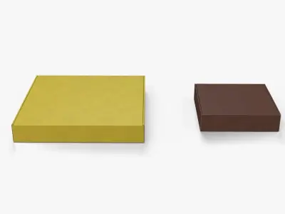 Mailer Boxes - Colored Low Profile Set 3D model