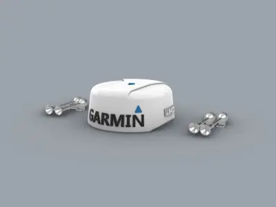 Ship Radar Set - 5 Models Low-poly 3D model