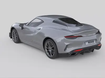 Generic Modern Sport Car Coupe 2020 Low-poly 3D model