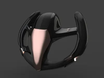 Futuristic steering wheel concept design - BIONIC 3D model