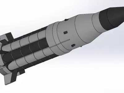 Saturn Water Rocket Free 3D print model
