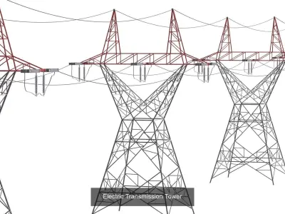 Electrical Power Line collection 3D Model Pack