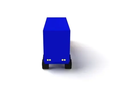 Low Poly Cartoon Toy Truck Low-poly 3D model